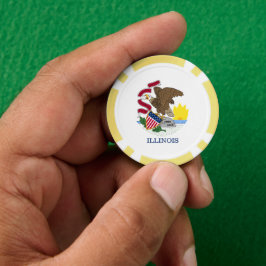 Flagge von Illinois Pokerchips
