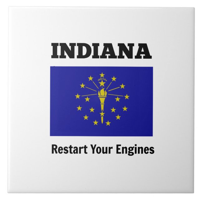 Flagge von Indiana, Restart Your Engines Fliese (Vorderseite)
