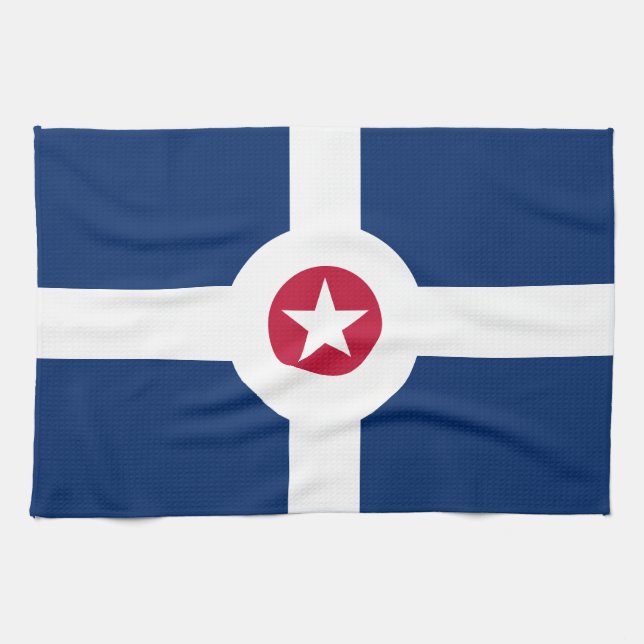 Flagge von Indianapolis, Indiana Handtuch (Horizontal)