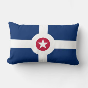 Flagge von Indianapolis, Indiana Lumbar Kissen