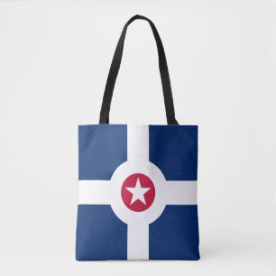 Flagge von Indianapolis, Indiana Tote Bag