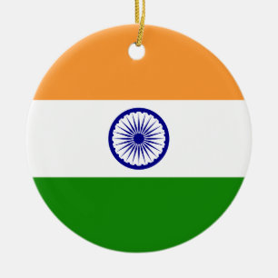 Flagge von Indien. Bharat Ganrajya Keramikornament