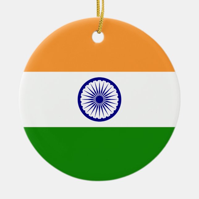 Flagge von Indien. Bharat Ganrajya Keramikornament (Vorne)