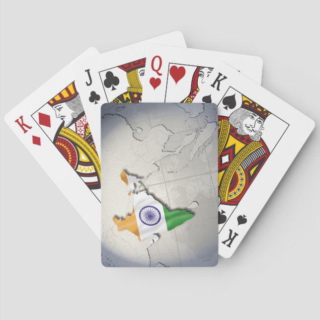 Flagge von Indien Spielkarten (Rückseite)