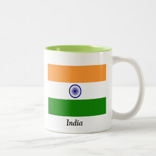Flagge von Indien Zweifarbige Tasse