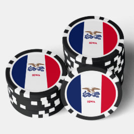 Flagge von Iowa Pokerchips