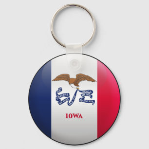 Flagge von Iowa Schlüsselanhänger