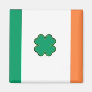Flagge von Irland-Kleeblatt Magnet