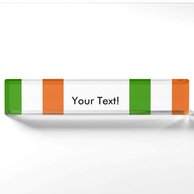 Flagge von Irland Namensplakette (Vorderseite)