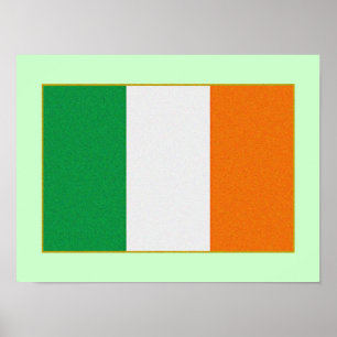 Flagge von Irland - Republik Irland Tri Farbe Poster
