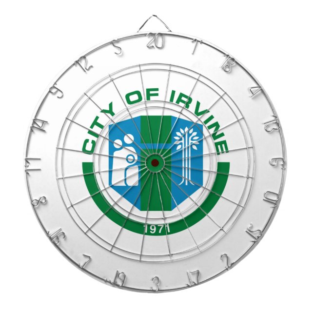 Flagge von Irvine (Kalifornien) Dartscheibe (vorne)
