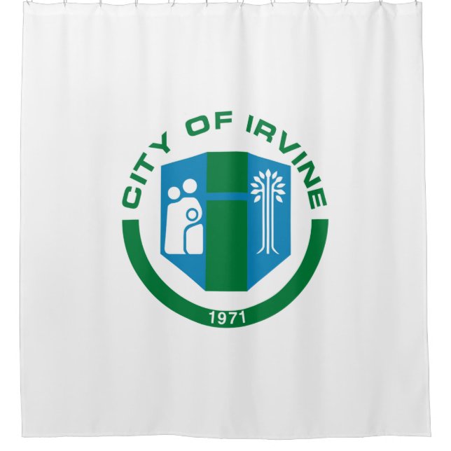 Flagge von Irvine (Kalifornien) Duschvorhang (Vorderseite)