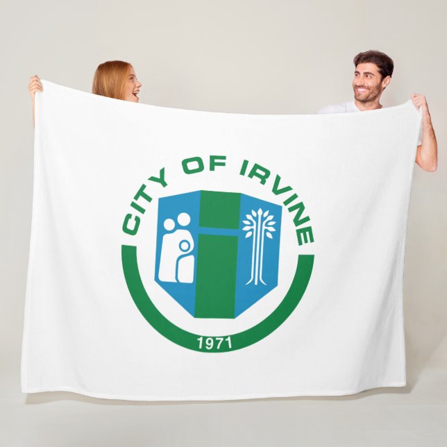 Flagge von Irvine (Kalifornien) Fleecedecke (Beispiel)