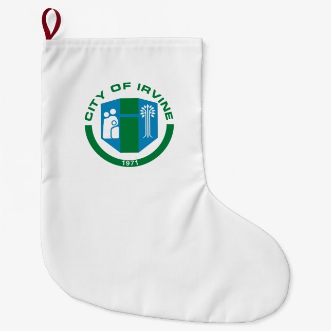 Flagge von Irvine (Kalifornien) Großer Weihnachtsstrumpf (Vorderseite)