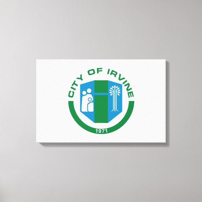 Flagge von Irvine (Kalifornien) Leinwanddruck (Vorderseite)