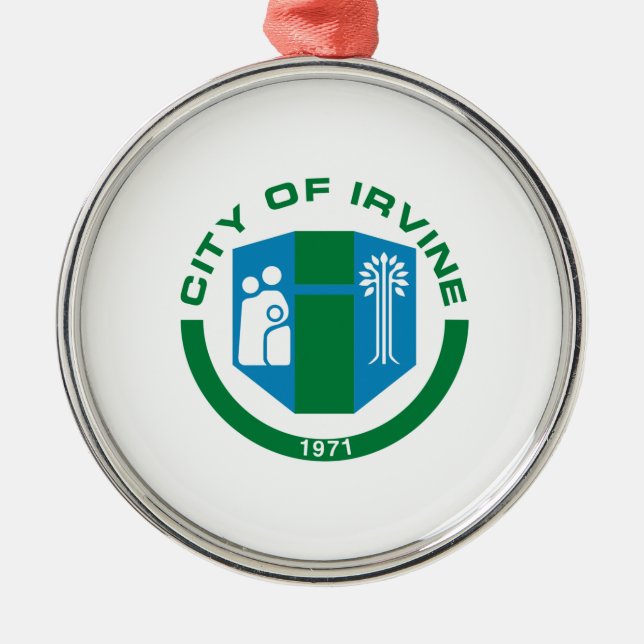 Flagge von Irvine (Kalifornien) Ornament Aus Metall (Vorne)