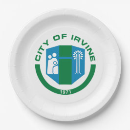 Flagge von Irvine (Kalifornien) Pappteller