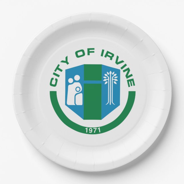 Flagge von Irvine (Kalifornien) Pappteller (Vorderseite)