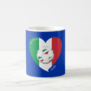 Flagge von ITALIEN FUSSBALL und Nationalelfe 2014 Tasse