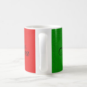 Flagge von Italien. I Liebe Italien Tasse