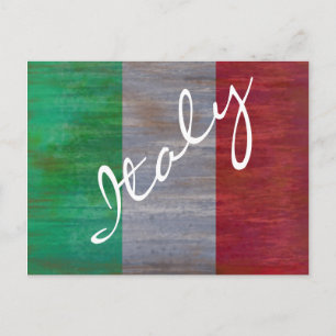 Flagge von Italien - italienische Flagge - Postkarte