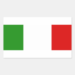 Flagge von Italien Rechteckiger Aufkleber