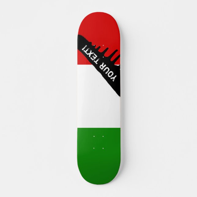 Flagge von Italien Skateboard (Vorne)