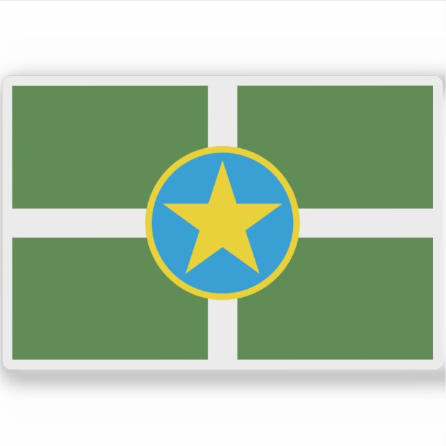 Flagge von Jackson, Mississippi Aufkleber (Vorderseite)