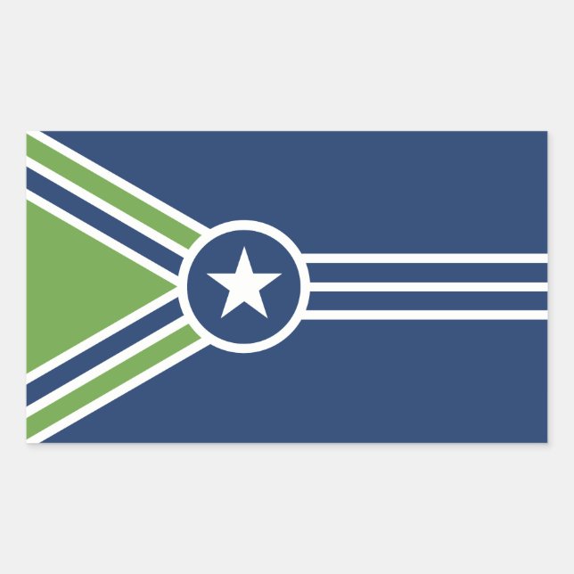Flagge von Jackson, Tennessee Rechteckiger Aufkleber (Vorderseite)
