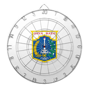 Flagge von Jakarta (Stadt der indonesischen Haupts Dartscheibe