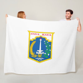 Flagge von Jakarta (Stadt der indonesischen Haupts Fleecedecke