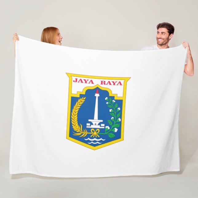 Flagge von Jakarta (Stadt der indonesischen Haupts Fleecedecke (Beispiel)