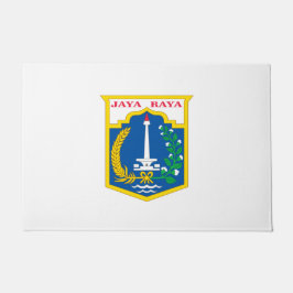 Flagge von Jakarta (Stadt der indonesischen Haupts Fußmatte