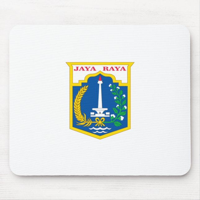 Flagge von Jakarta (Stadt der indonesischen Haupts Mousepad (Vorne)