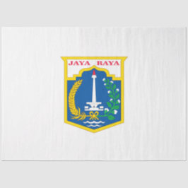 Flagge von Jakarta (Stadt der indonesischen Haupts Seidenpapier