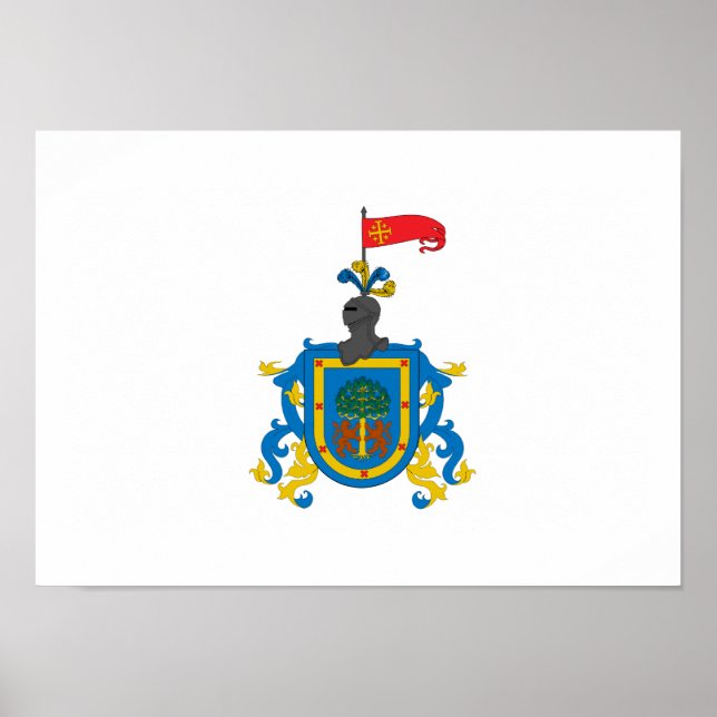 Flagge von Jalisco (Heraldry) Poster (Vorne)