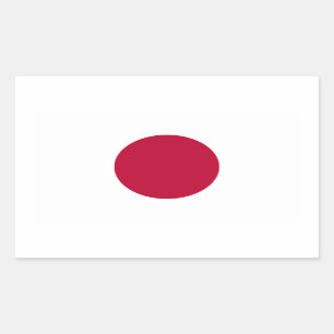 Flagge von Japan Rechteckiger Aufkleber