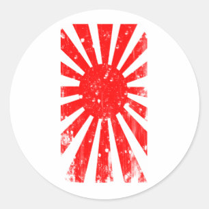Flagge von Japan Runder Aufkleber