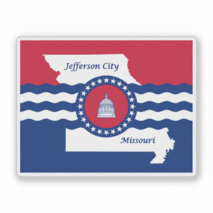 Flagge von Jefferson City, Missouri Aufkleber
