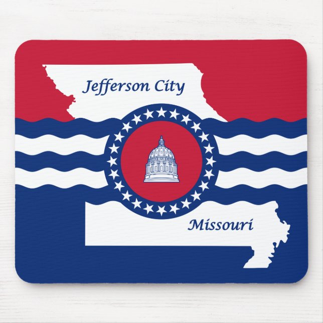 Flagge von Jefferson City, Missouri Mousepad (Vorne)