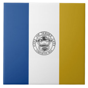 Flagge von Jersey City (New Jersey) Fliese