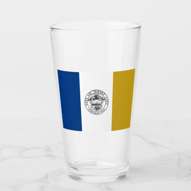 Flagge von Jersey City (New Jersey) Glas (Vorderseite)