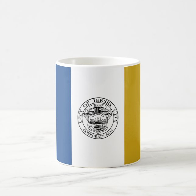 Flagge von Jersey City (New Jersey) Kaffeetasse (Mittel)