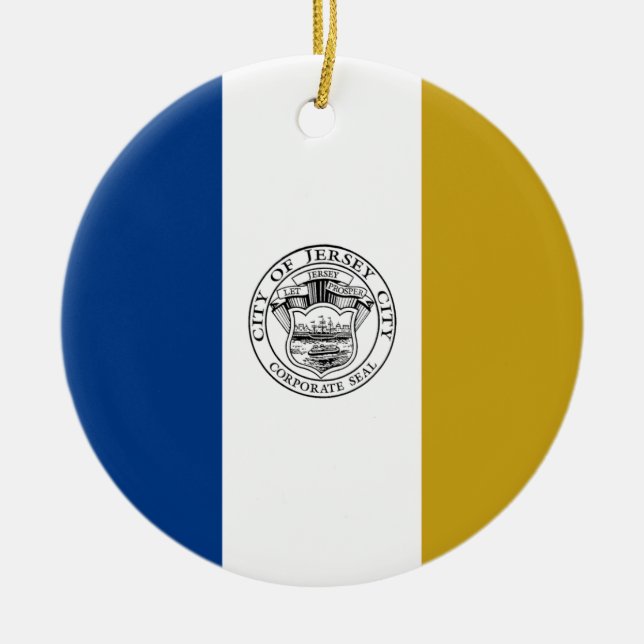 Flagge von Jersey City (New Jersey) Keramik Ornament (Vorne)
