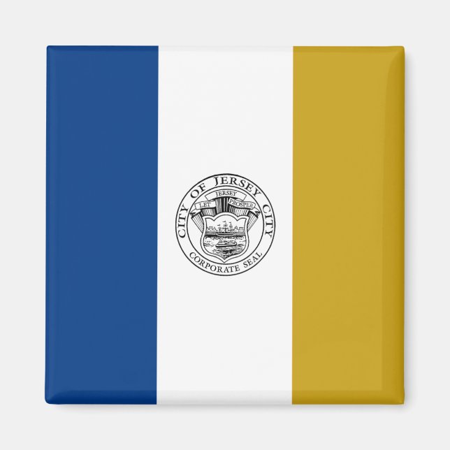 Flagge von Jersey City (New Jersey) Magnet (Vorne)