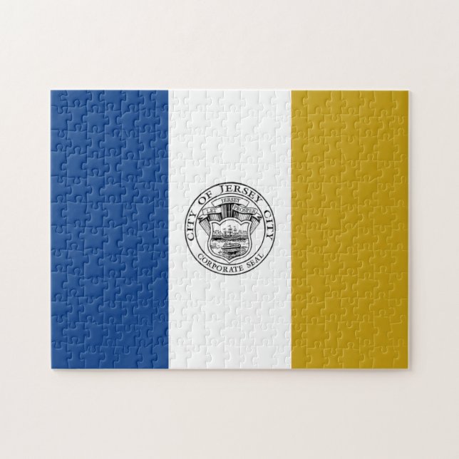 Flagge von Jersey City (New Jersey) Puzzle (Horizontal)