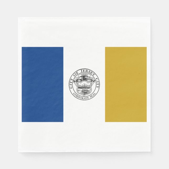 Flagge von Jersey City (New Jersey) Serviette (Vorderseite)