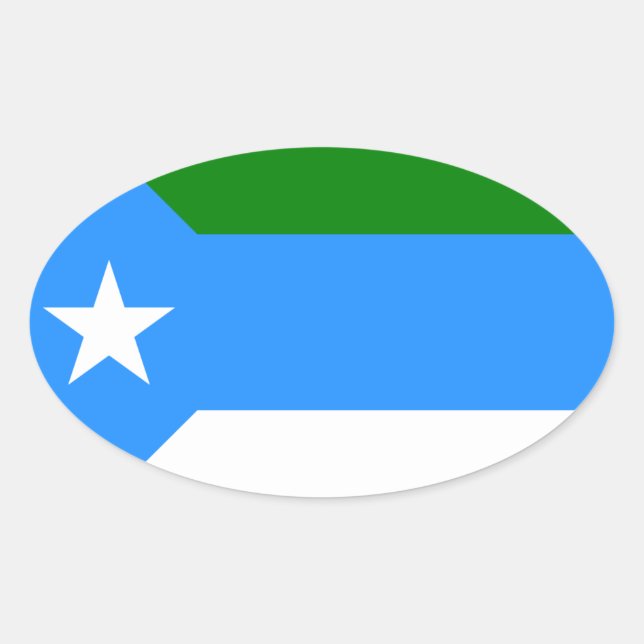 Flagge von Jubaland, Somalia Ovaler Aufkleber (Vorderseite)