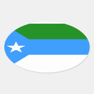 Flagge von Jubaland, Somalia Ovaler Aufkleber