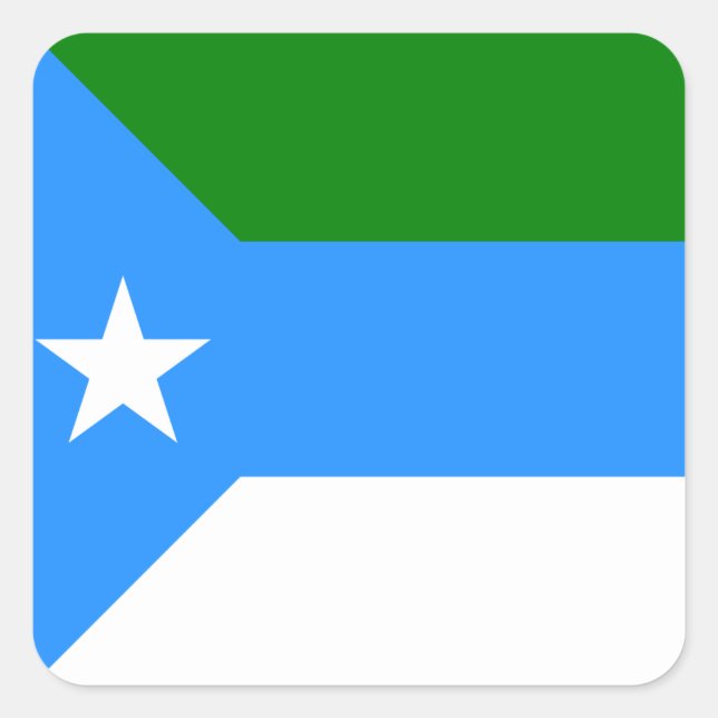 Flagge von Jubaland, Somalia Quadratischer Aufkleber (Vorderseite)